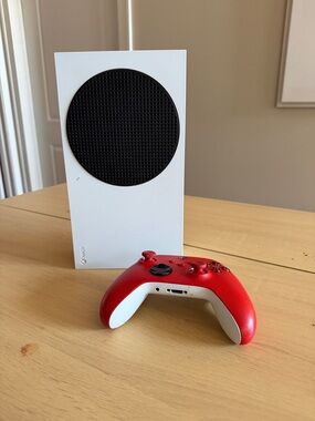 Xbox Series S Console with Red/White Wireless Controller
